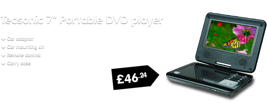 Tecsonic 7" Portable DVD player